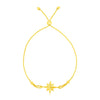 14k Yellow Gold Adjustable Bracelet with Star