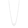 14k White Gold Pearl Solitaire Necklace