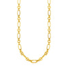 14k Yellow Gold Twisted and Polished Link Necklace
