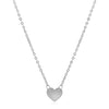 14k White Gold Polished Mini Heart Necklace