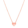 14k Rose Gold Polished Mini Heart Necklace