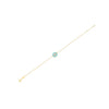14k Yellow Gold Blue Evil Eye Bracelet (1.00 mm)