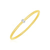 14k Yellow Gold Stretch Bangle with Diamonds