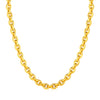 14k Yellow Gold Polished Oval Link Necklace