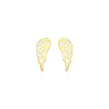 14k Yellow Gold Polished Wing Post Earrings