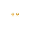 10k Yellow Gold Round Stud Earrings (6.0 mm)