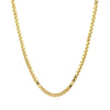 2.0mm 14k Yellow Gold Semi Solid Box Chain