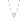 Diamond Inverted Triangle Pendant in 14k White Gold