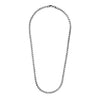 Sterling Silver Gunmetal Finish Round Box Chain Necklace