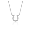 14k White Gold Horseshoe Design Diamond Pendant