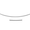 Sterling Silver Round Omega Style Chain Necklace with Rhodium Plating (1.55mm)