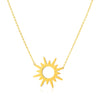 14K Yellow Gold Sunburst Necklace
