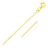 14k Yellow Gold Diamond Cut Cable Link Chain 0.7mm