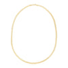 14k Yellow Gold High Polish The Textured Fancy Chain Necklace (4mm)