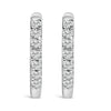 10K Rose Gold 1/4 Cttw Diamond Double Sided Huggie Hoop Earrings
