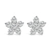 10K White Gold 1/2 Cttw Lab Grown Diamond Star Stud Earrings