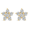10K White Gold 1/2 Cttw Lab Grown Diamond Star Stud Earrings