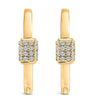 10K White Gold 3/8 Cttw Lab Grown Diamond Heart Shaped Huggie Hoop Earrings