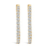 14K White Gold 1.0 Cttw Oval Lab Grown Diamond Hoop Earrings