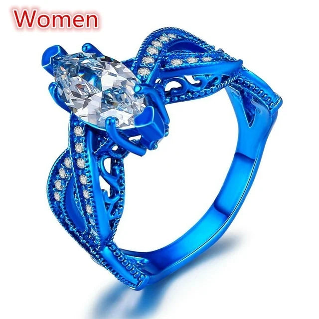 Fashion Blue Dragon Stainless Steel Ring