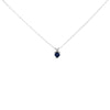 14K White Gold 5X5 MM Heart Shaped Purple Amethyst Solitaire Pendant Necklace