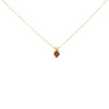 14K White Gold 5X5 MM Heart Shaped Purple Amethyst Solitaire Pendant Necklace
