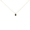 14K White Gold 5X5 MM Heart Shaped Purple Amethyst Solitaire Pendant Necklace