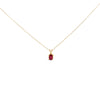 14K White Gold 6x4MM Oval Shaped Purple Amethyst Solitaire Pendant Necklace