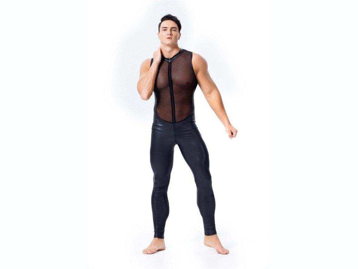 Gay Bodysuits | Clubwear Hot Mesh Sleeveless Bodysuit