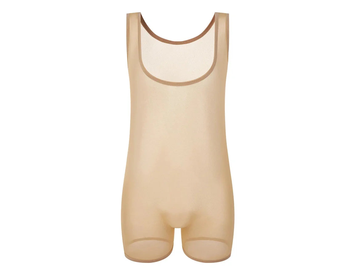 Gay Bodysuits | Sleeveless Ultra-Thin See Through Leotard