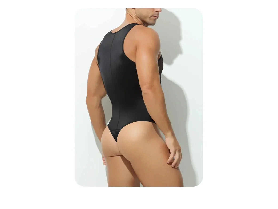 Gay Bodysuits | Transparent Mesh Thong Bodysuit