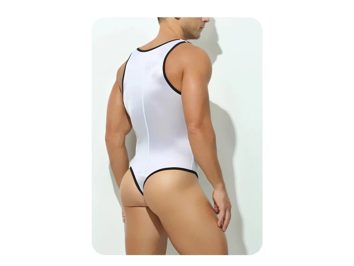 Gay Bodysuits | Transparent Mesh Thong Bodysuit