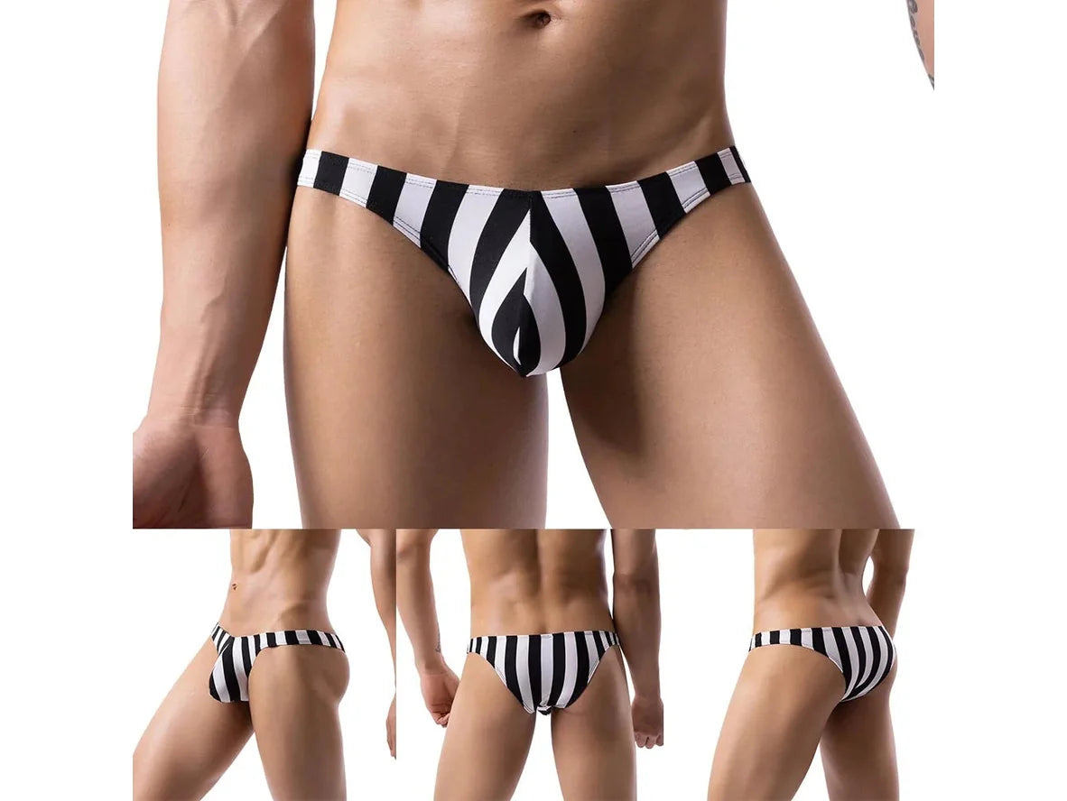 JJSOX Underwear Cheeky Striped Briefs