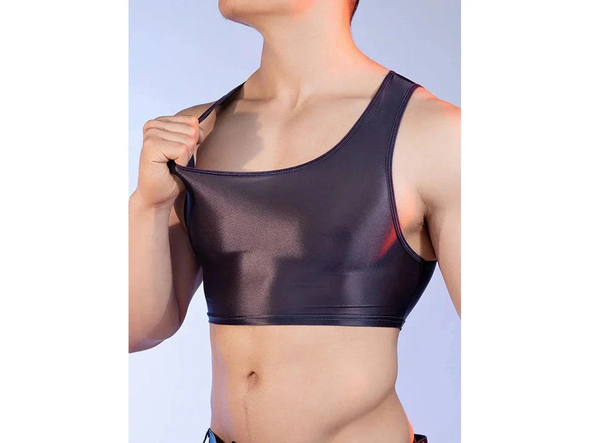 Gay Crop Tops | Shiny Summer High Elasticity Crop Tops