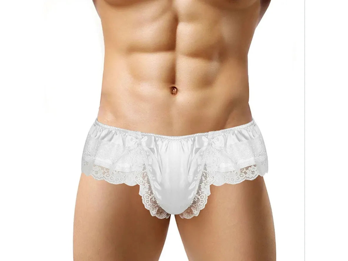 Gay Lingerie | Double Layer Floral Lace Underwear Thong