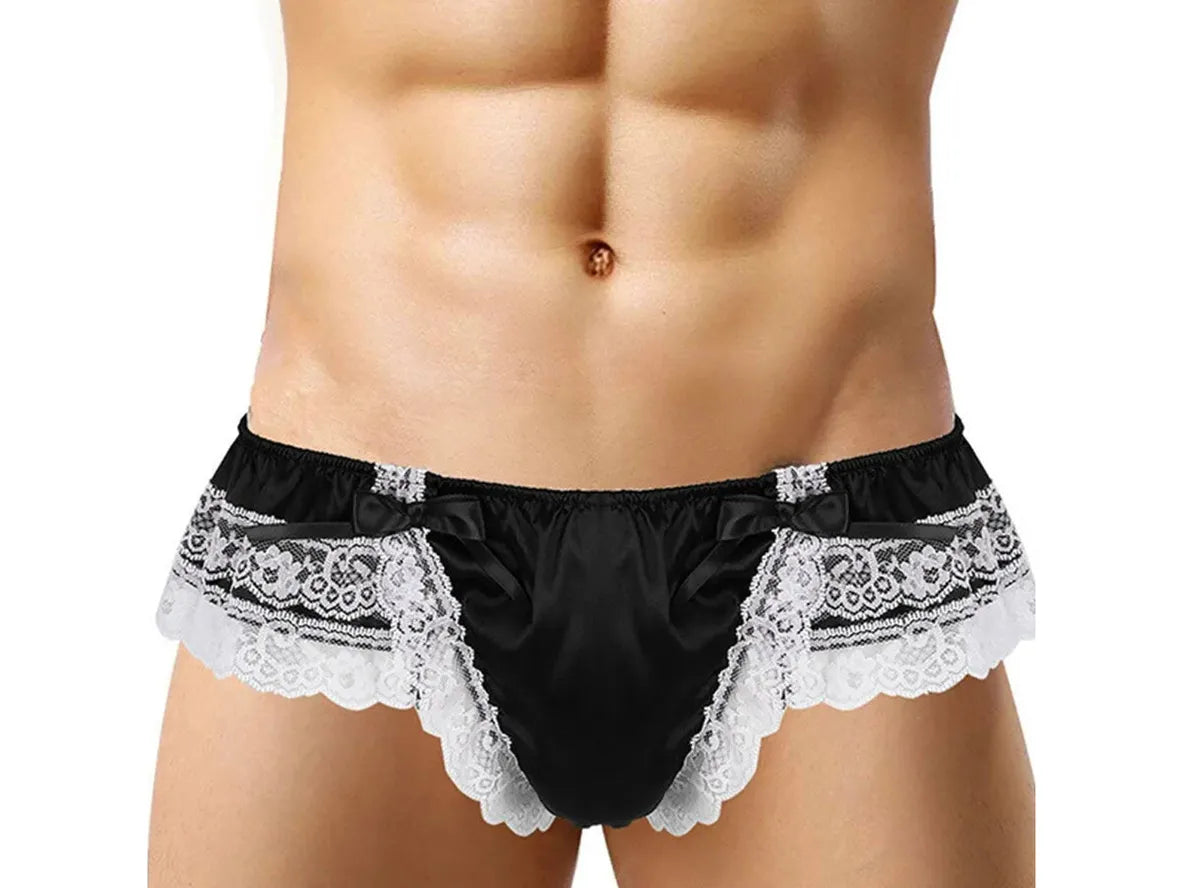 Gay Lingerie | Double Layer Floral Lace Underwear Thong