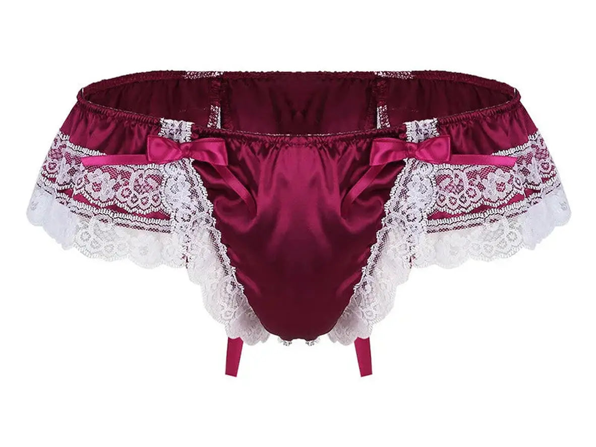 Gay Lingerie | Double Layer Floral Lace Underwear Thong