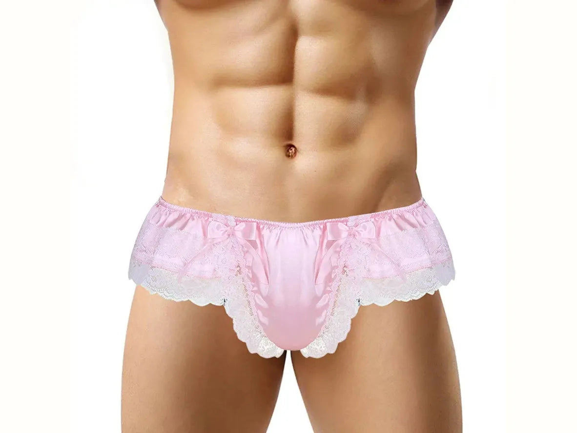 Gay Lingerie | Double Layer Floral Lace Underwear Thong