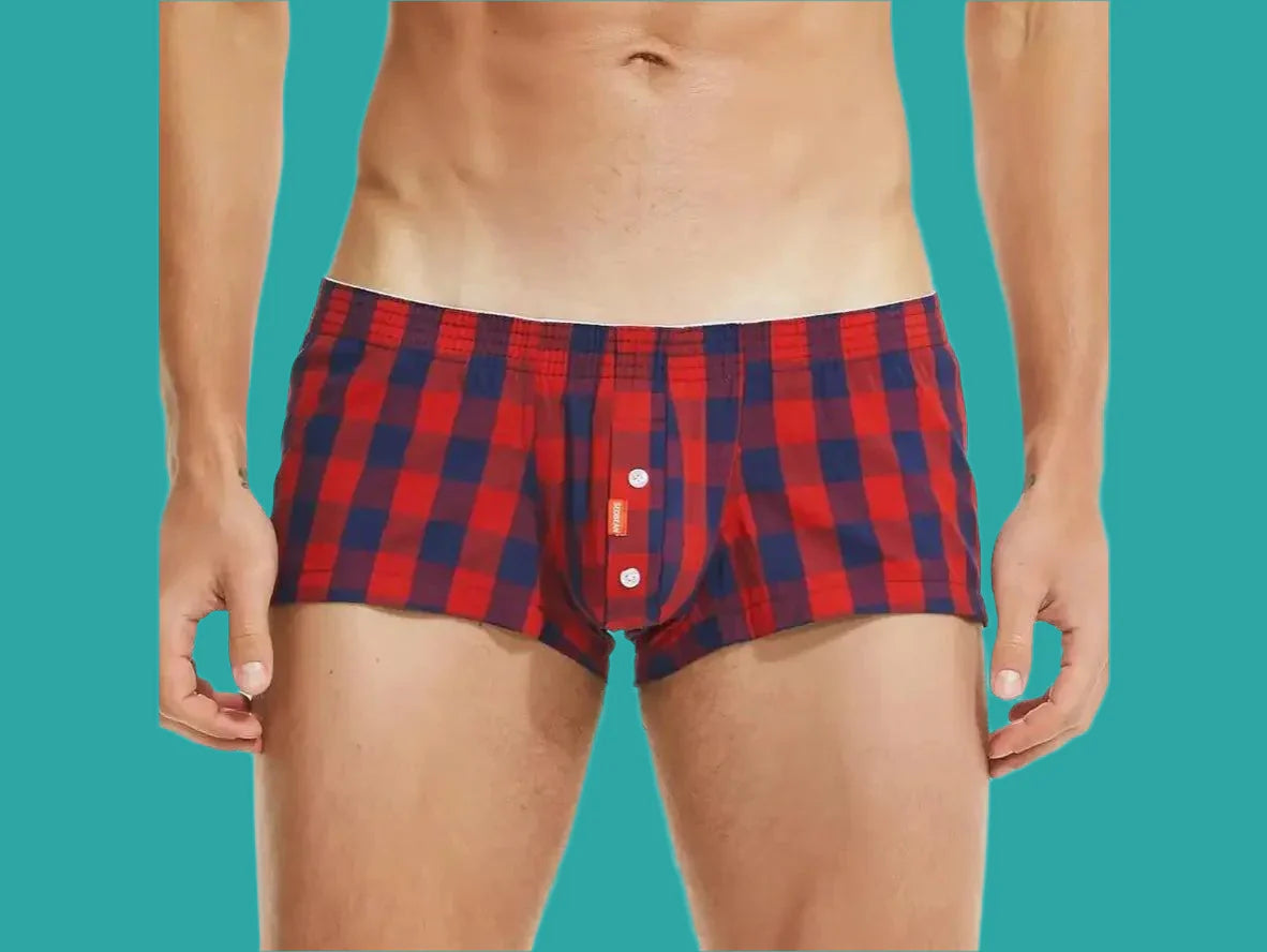 Gay Loungewear | SEOBEAN Cotton Plaid Boxers