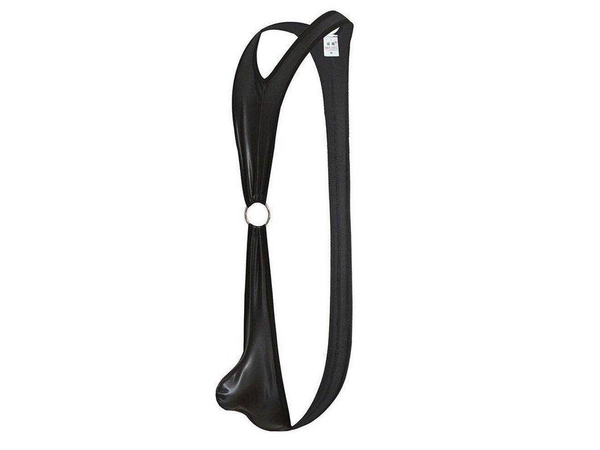 Gay Mankini | Faux Leather Mankini Bodysuit