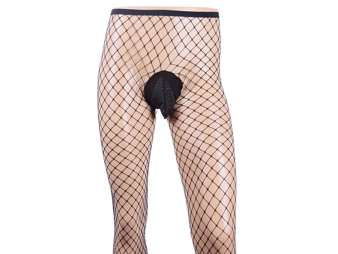 Gay Pantyhose | Fishnet See-Through Stockings
