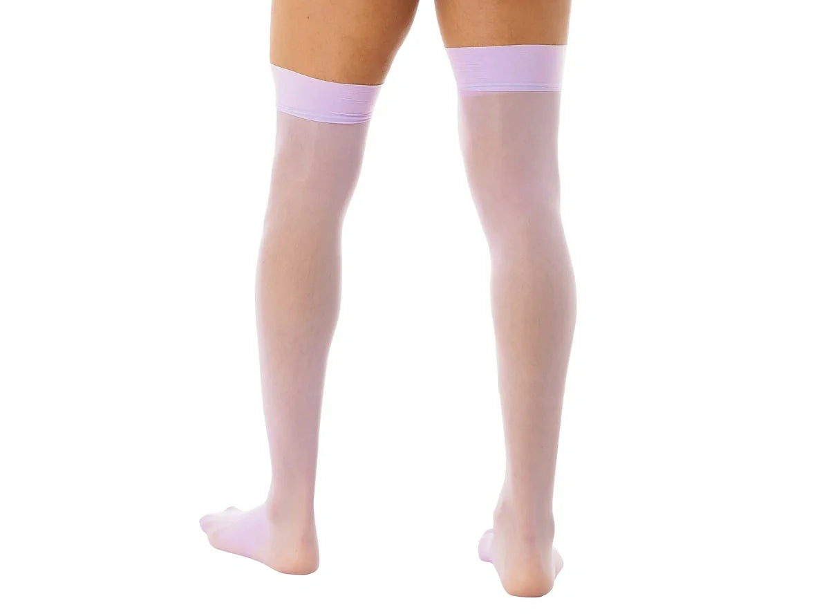 Gay Pantyhose | Shiny Seamless Glossy Thigh High Stockings