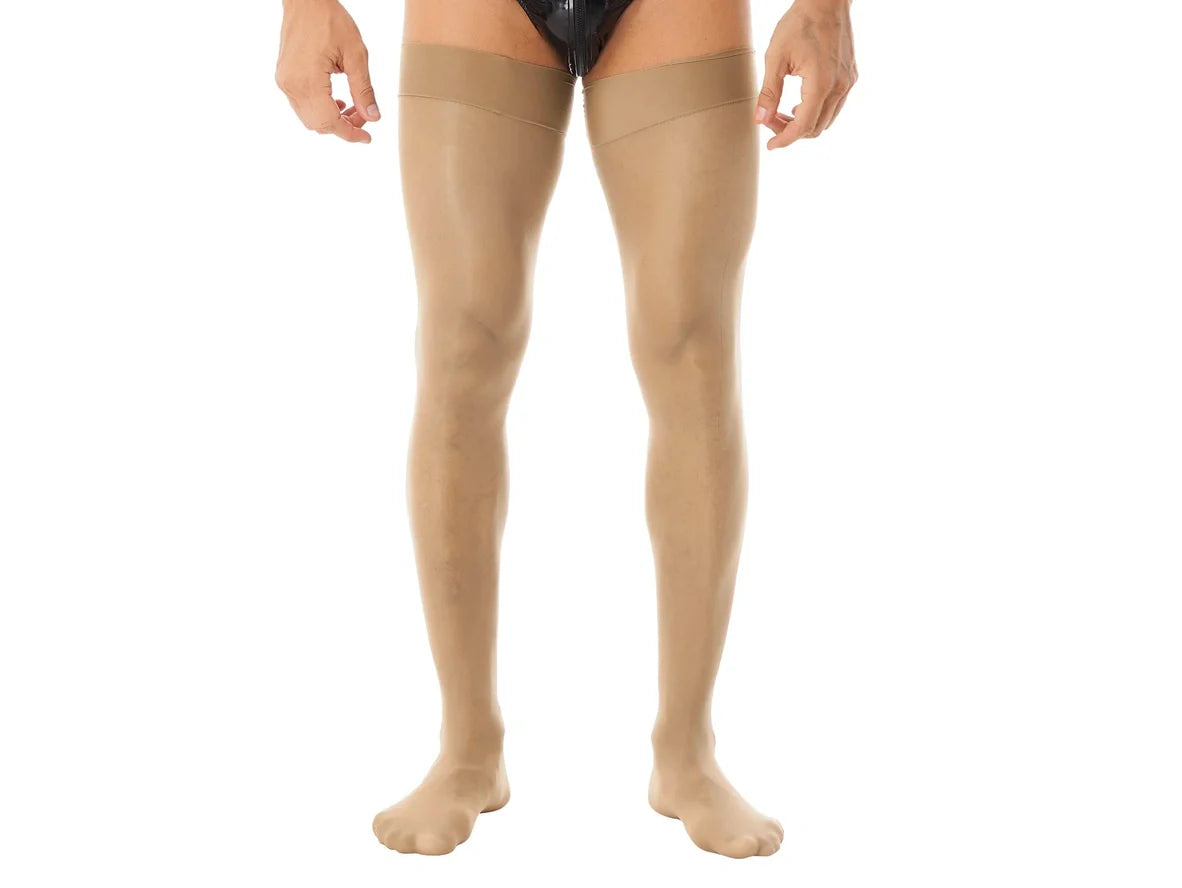 Gay Pantyhose | Shiny Seamless Glossy Thigh High Stockings