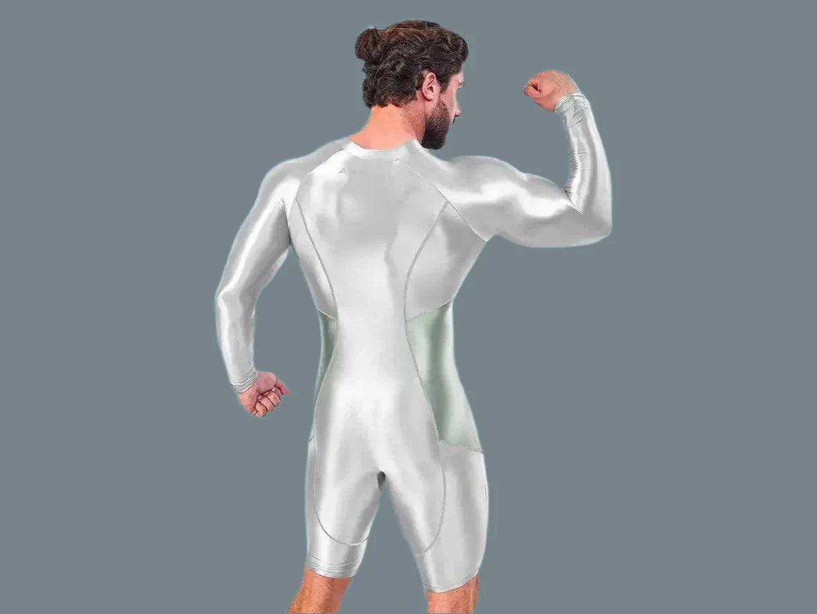 Gay Swim Bodysuits | AMORESY Atticus Series Front Zipper Long-Sleeve Bodysuit