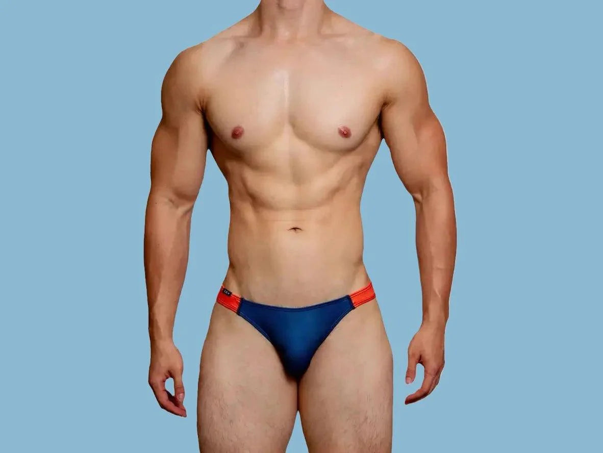 Gay Swim Briefs | D.M Back Zipper Easy Access Swim Briefs