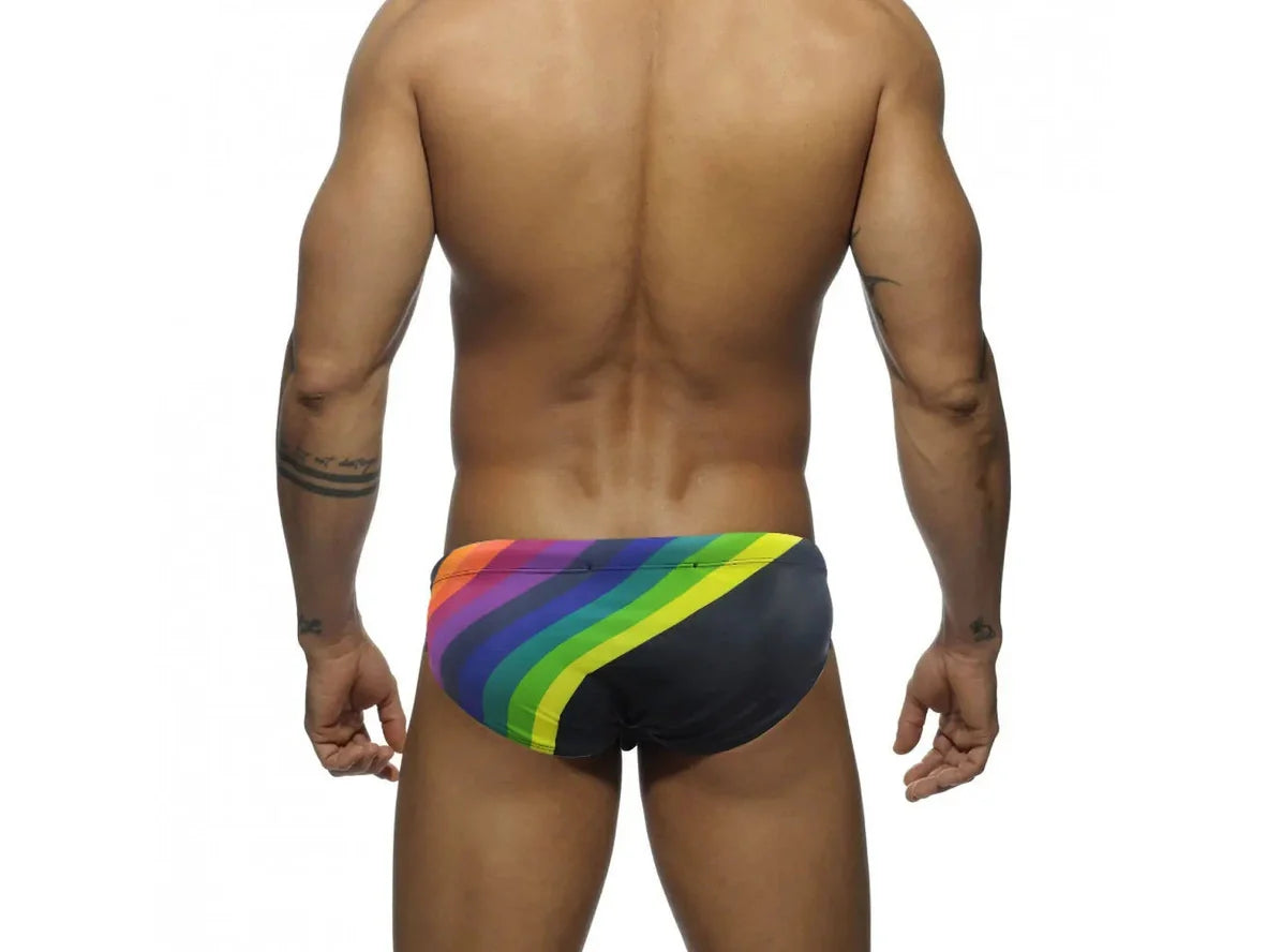 Gay Swim Briefs | Rainbow Pride Swim Briefs