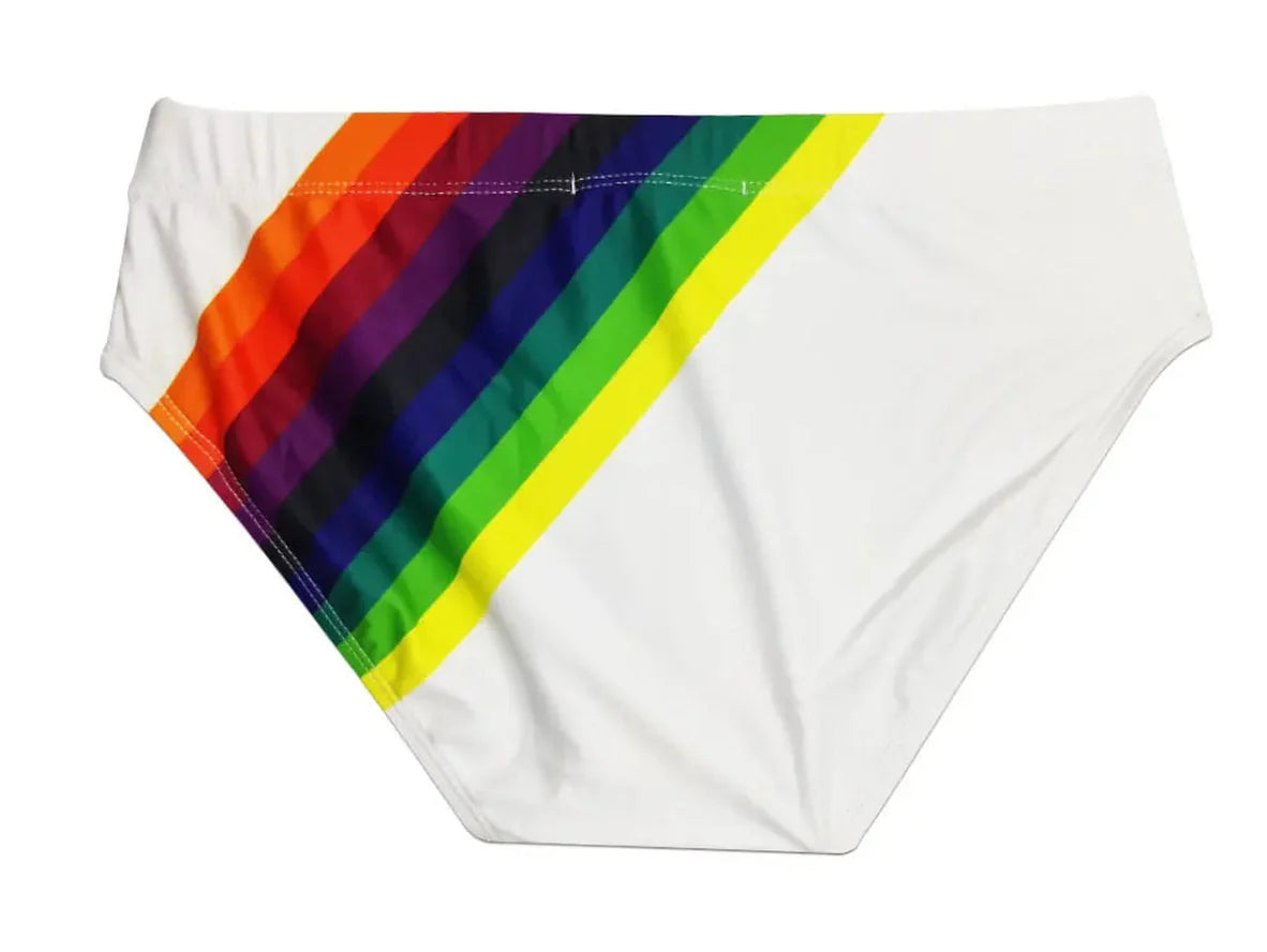 Gay Swim Briefs | Rainbow Pride Swim Briefs