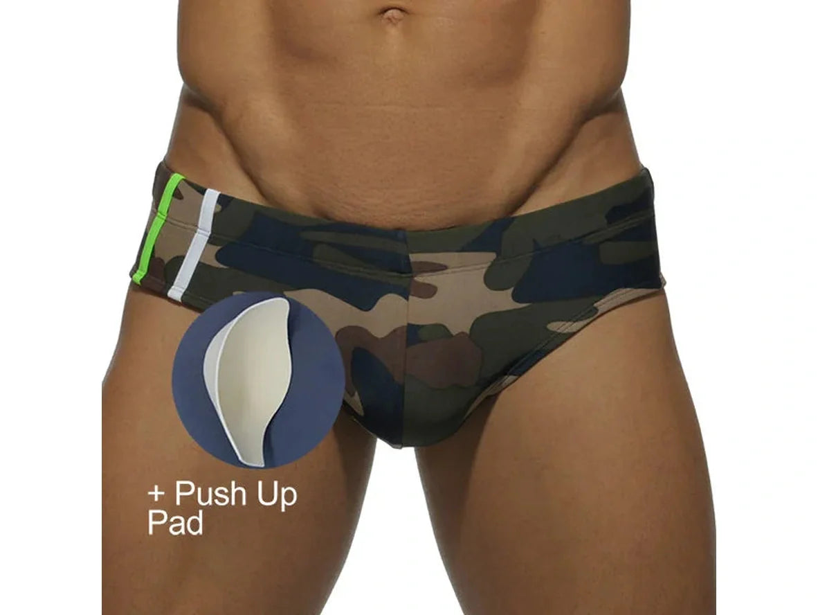 Gay Swim Briefs | UXH Camo Summer Swim Briefs