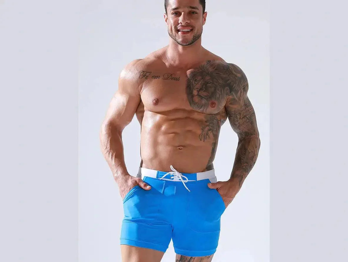 Gay Swim Shorts | HEAVYWOOD Swimwear Pocket Beach Shorts