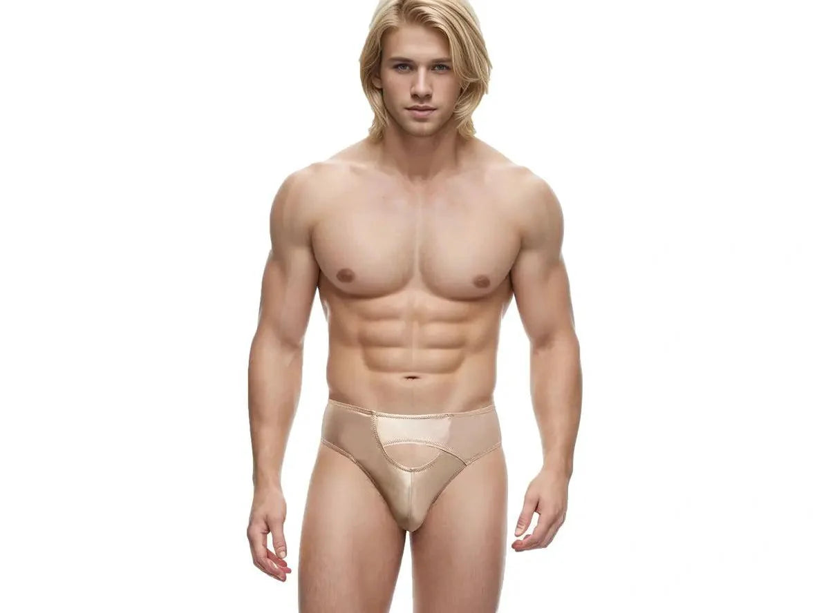 Gay Swim Thongs | Glossy Open Crotch Sport Swim Thongs